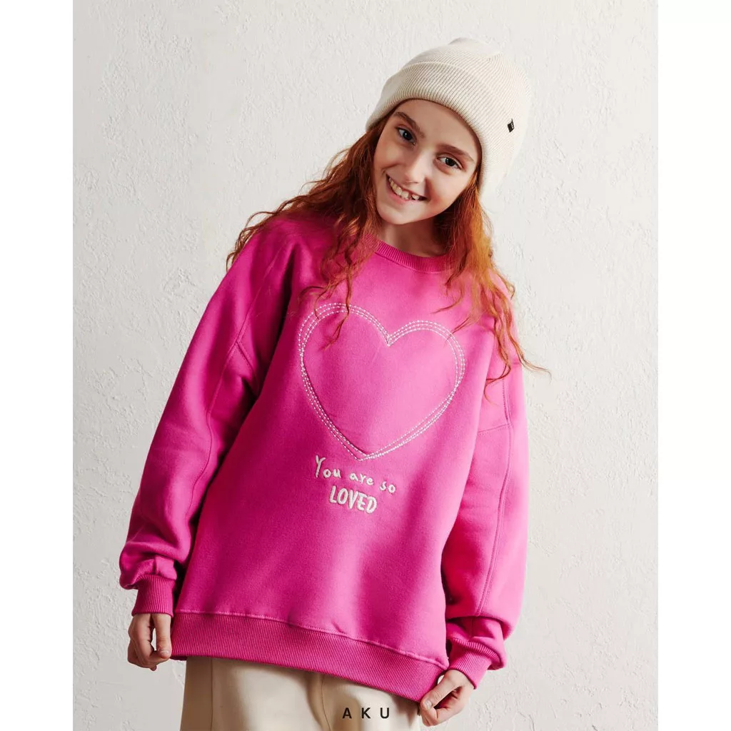 بلوز دورس دخترانه طرح قلب برند آکو AKU