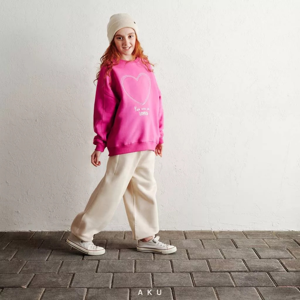 بلوز دورس دخترانه طرح قلب برند آکو AKU