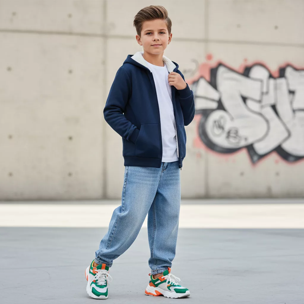 سویشرت کلاه دار سرمه ای پپرتس pepperts