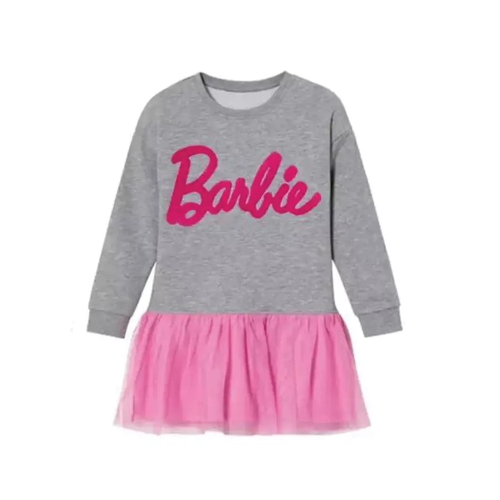 پیراهن مجلسی دخترانه طرح باربی دیزنی