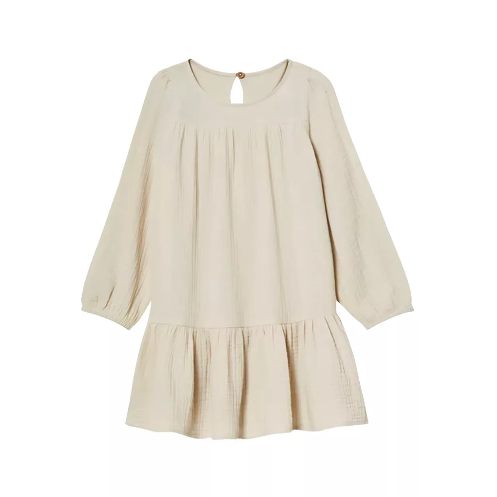 پیراهن آستین بلند یقه گرد دخترانه لوپیلو