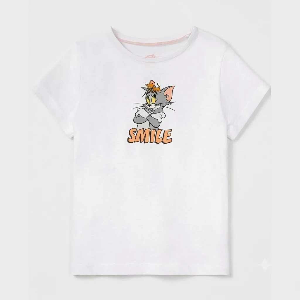 تیشرت دخترانه طرح تام و جری دیزنی DISNEY