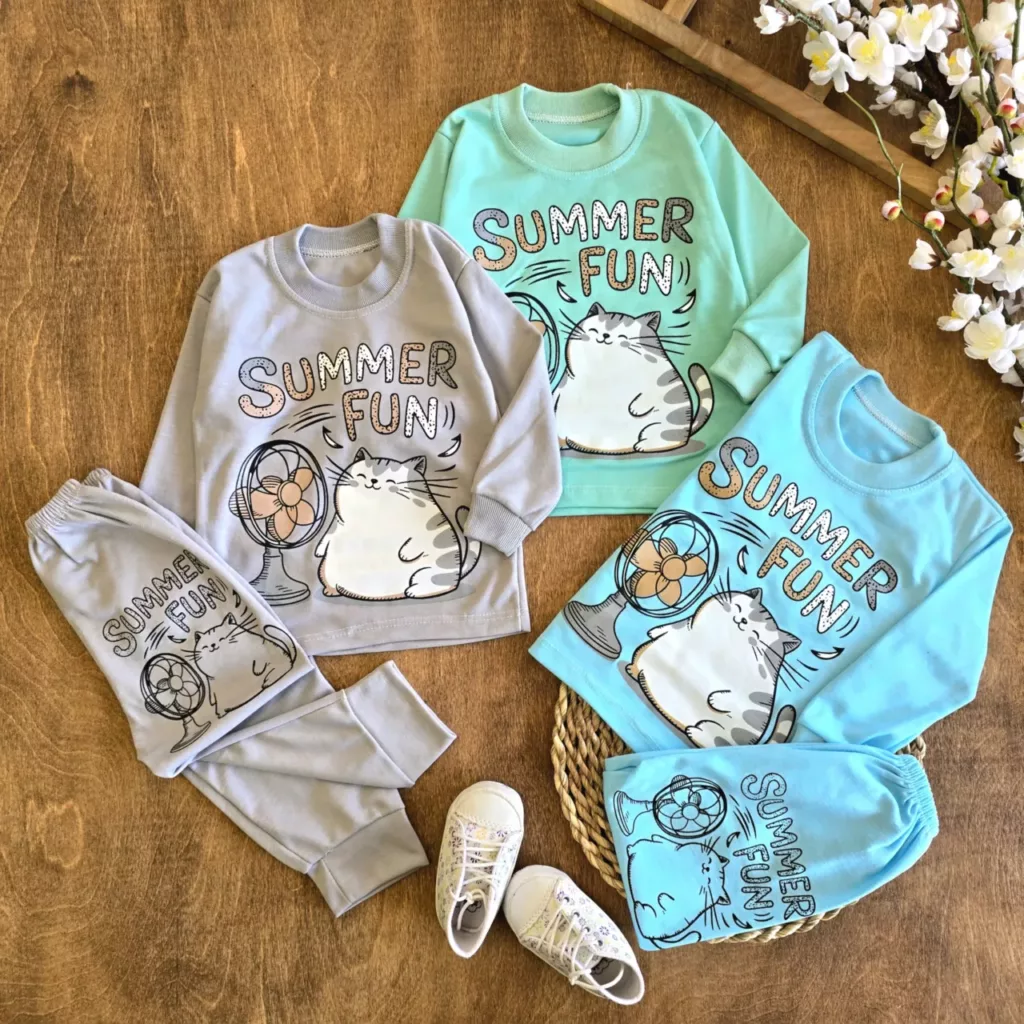 بلوز شلوار گربه Summer سایز 4 تا 6 کد 6605