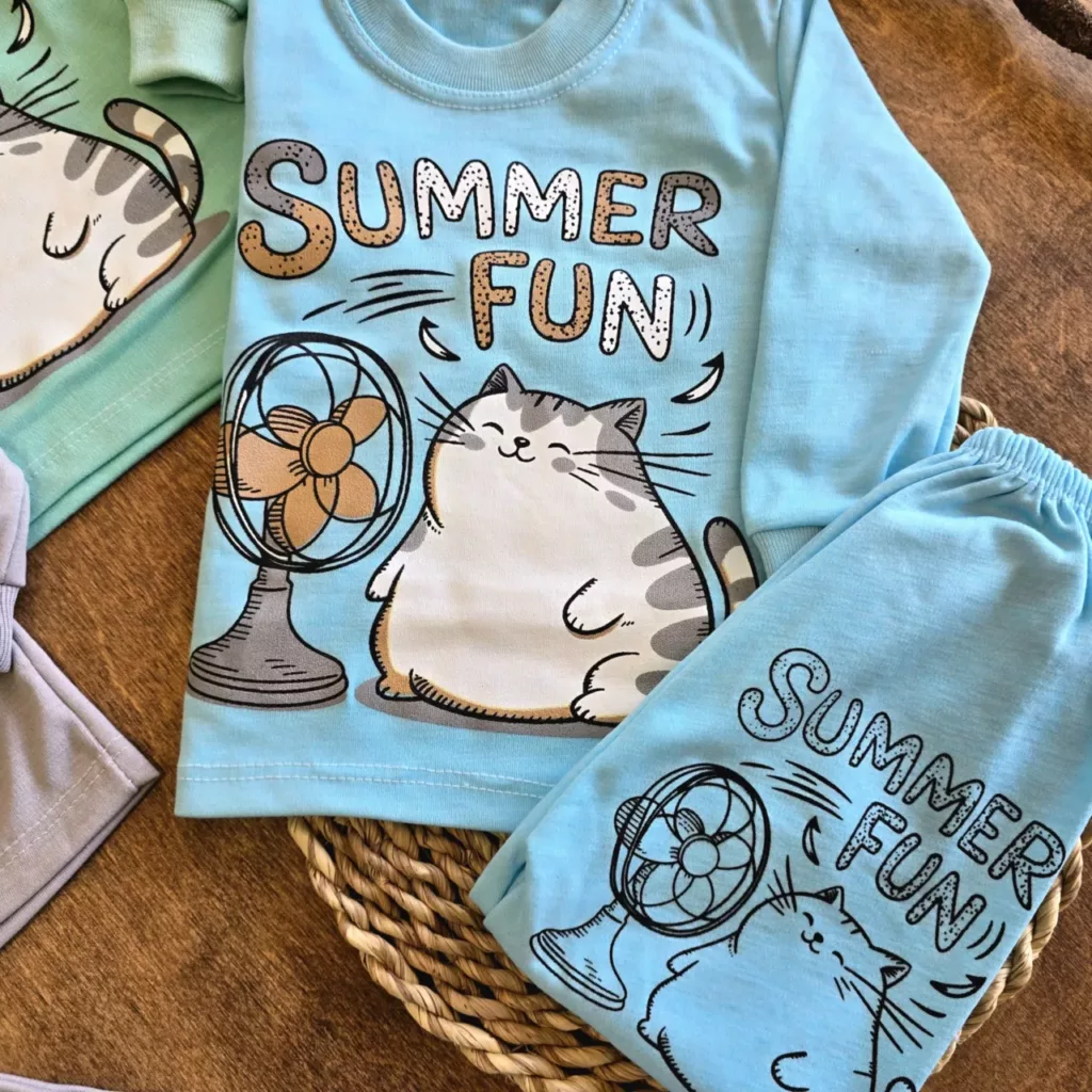 بلوز شلوار گربه Summer سایز 4 تا 6 کد 6605