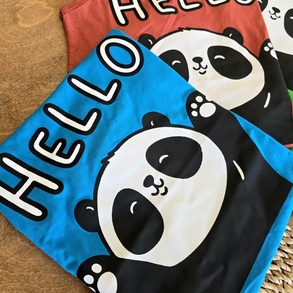 تاپ شلوارک پاندای Hello سایز 50،55 کد 6768