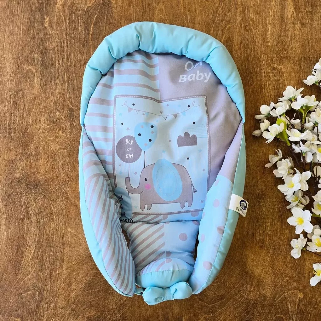 قنداق سوئیسی آبی روشن – آغوشی نوزاد کد 3725