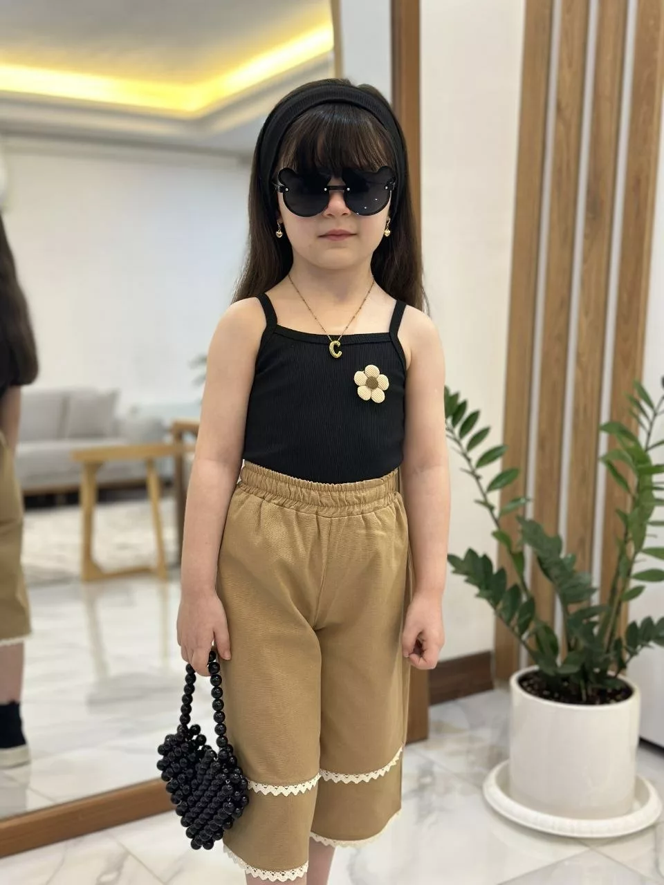 تاپ شلوارک لینن گلبرگ سایز 1 تا 4 کد 6411