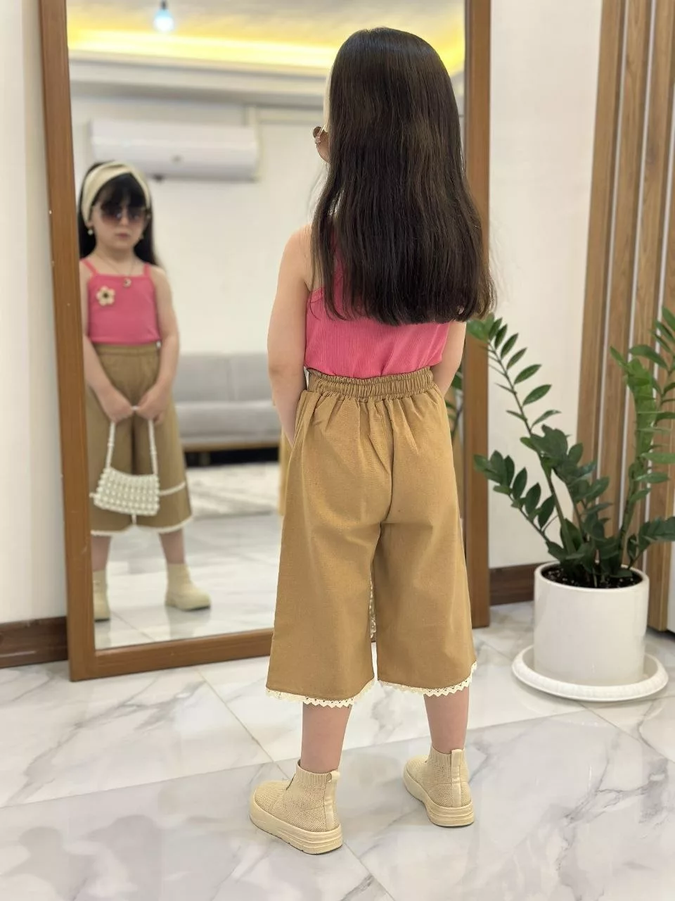 تاپ شلوارک لینن گلبرگ سایز 1 تا 4 کد 6411