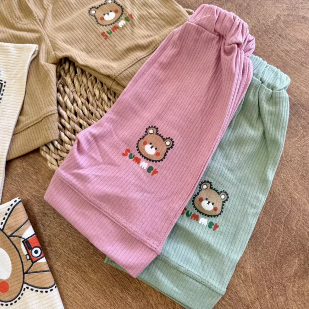 تیشرت شلوارک کبریتی خرس summer کد 6192