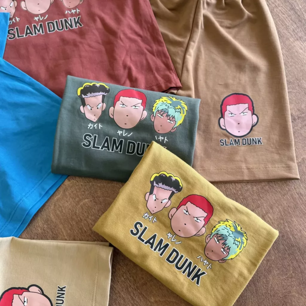 تیشرت شلوارک سه پسر slam dunk سایز 35،40 کد 6217