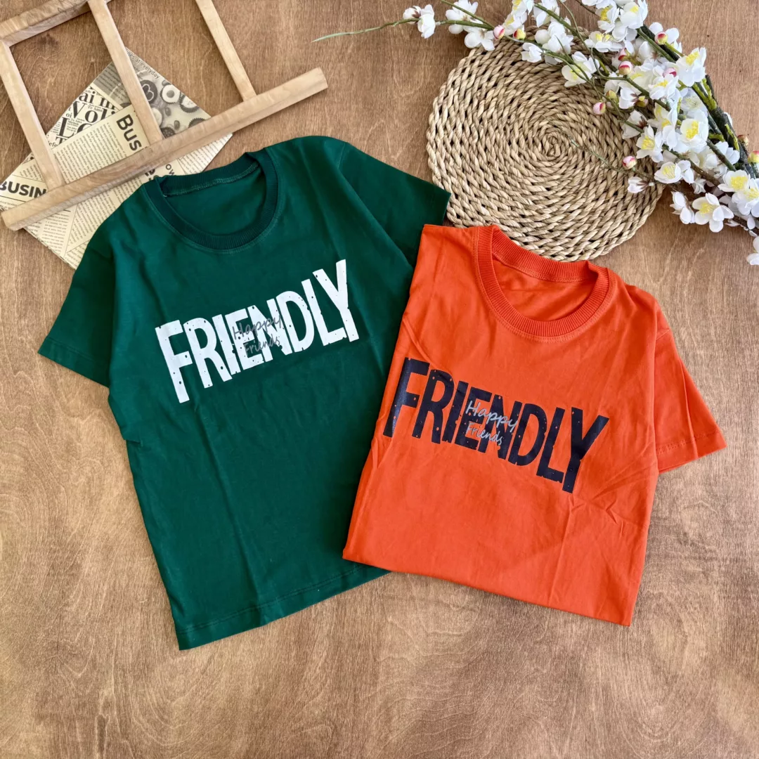 تیشرت تک طرح Friendly سایز 50،55 کد 6239