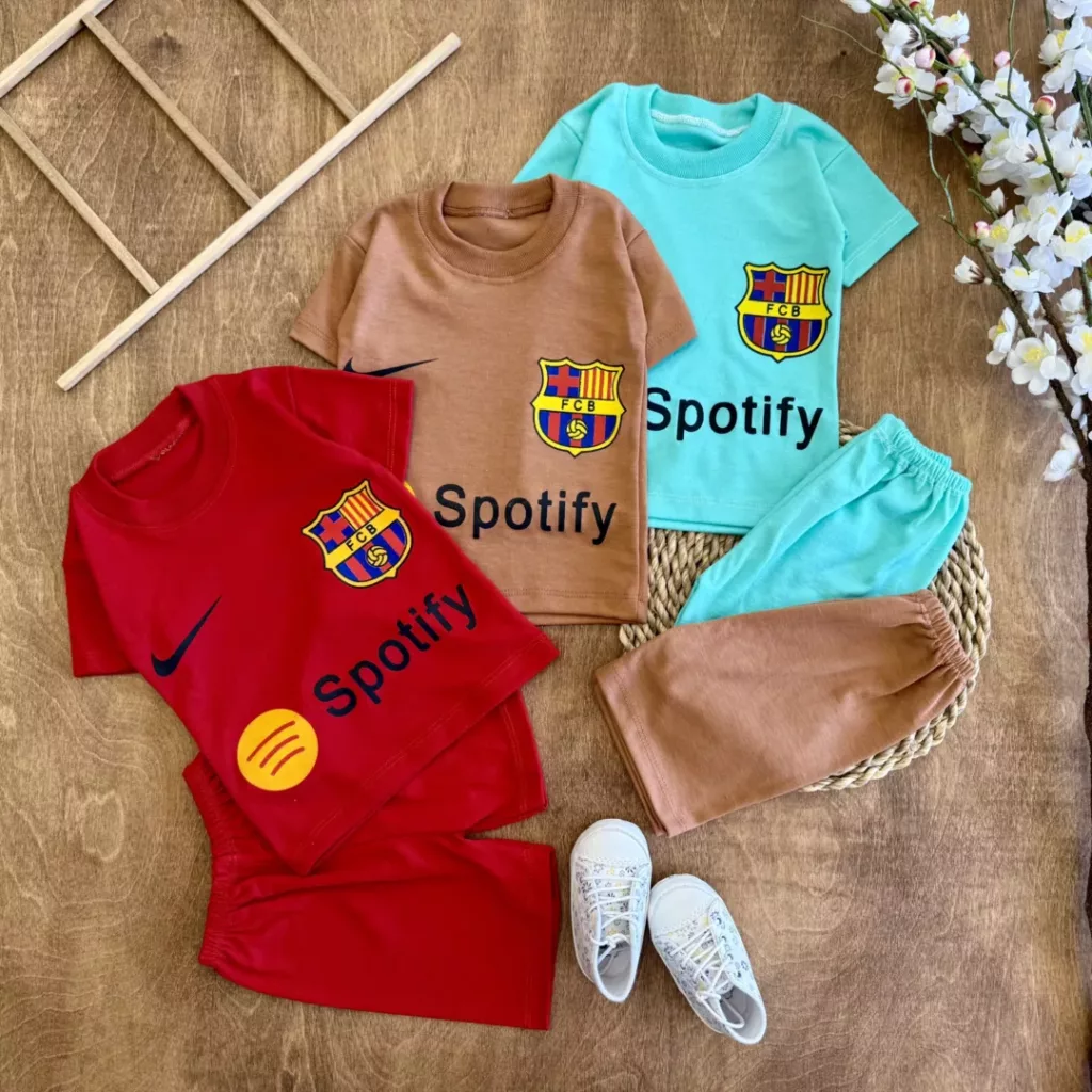 تیشرت شلوارک spotify (پررنگ) سایز ۴ تا ۶ کد 6499