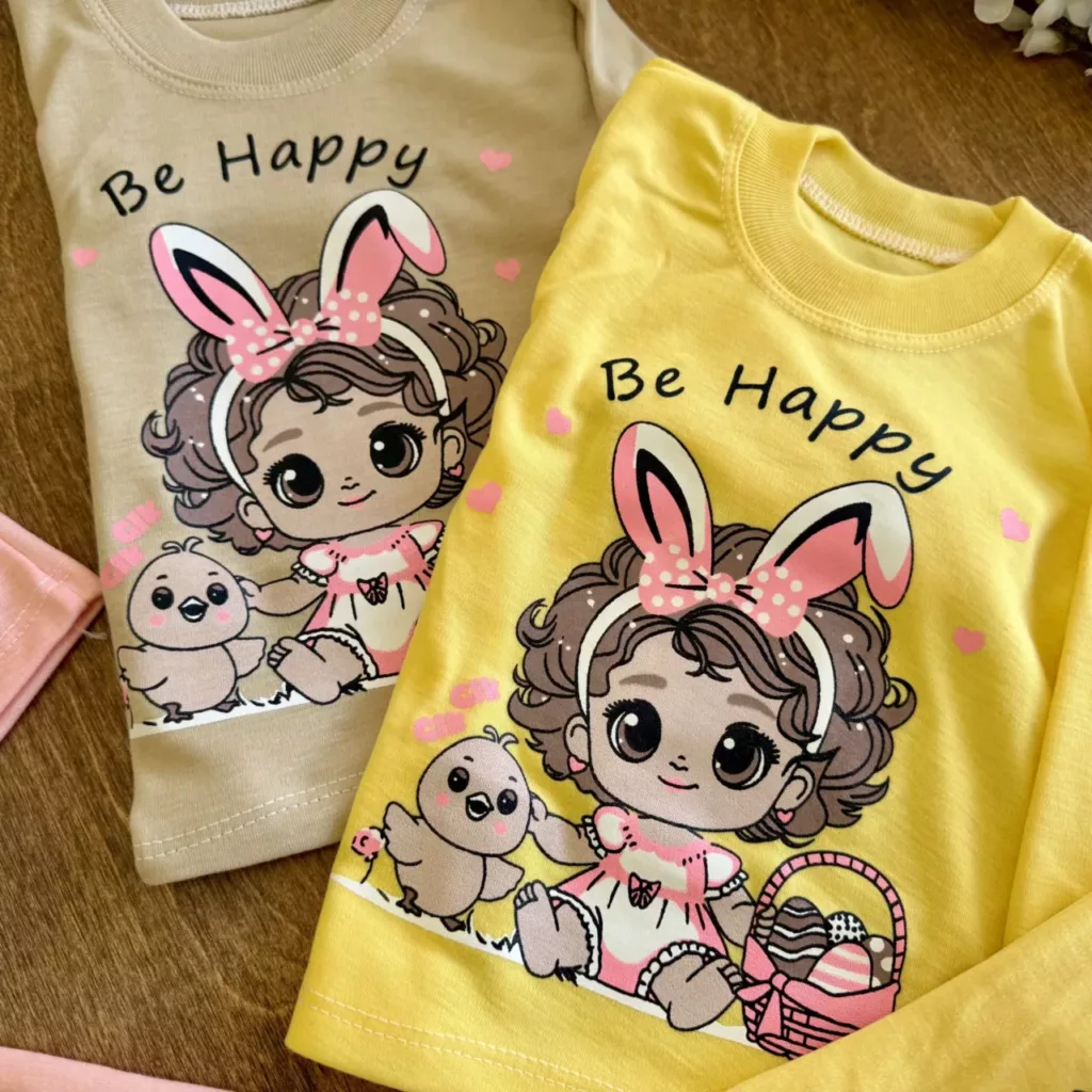 بلوز شلوار دختر خرگوشی be happy سایز 4 تا 6 کد 6625