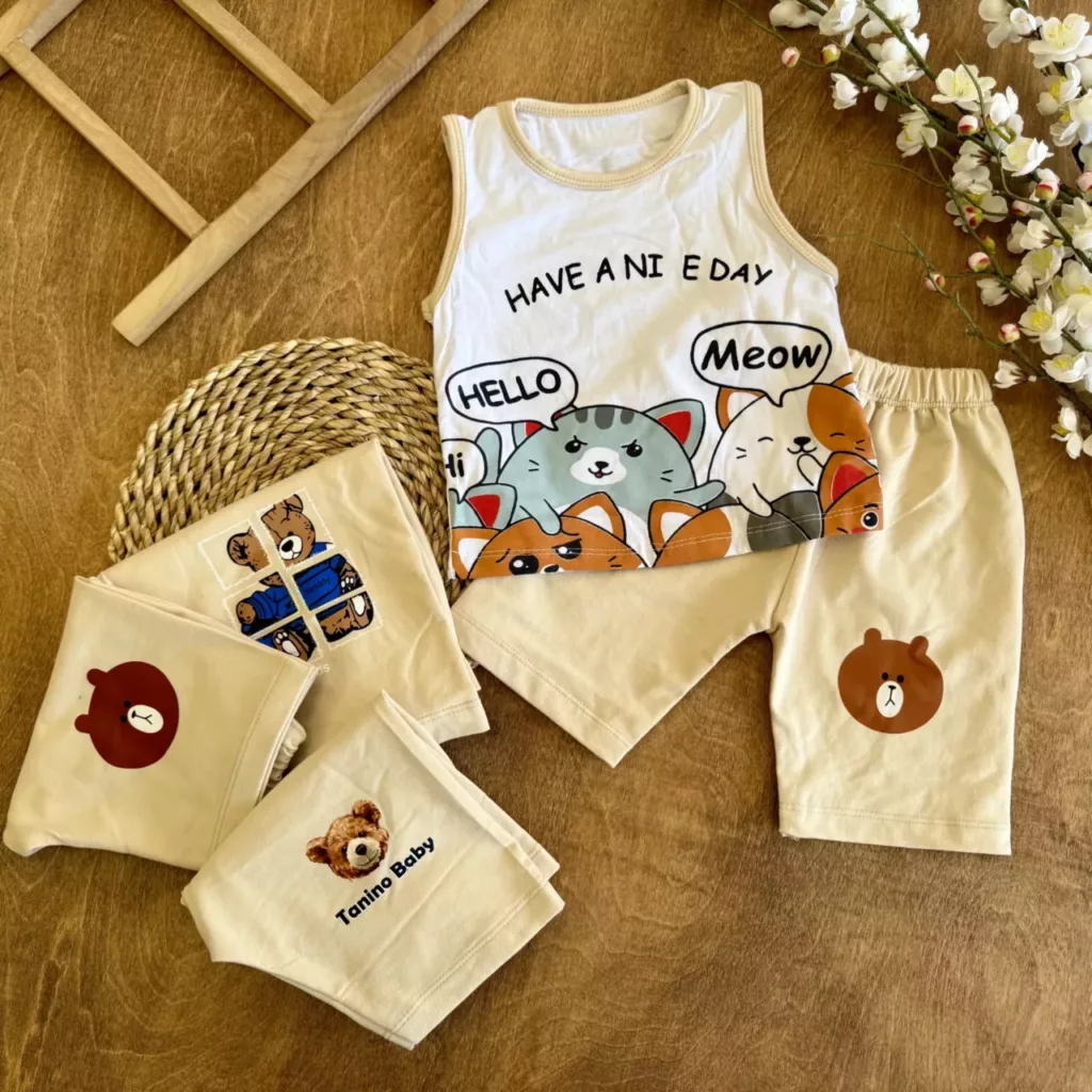 تاپ شلوارک گربه ها HELLO Meow سایز 35 تا 50 کد 6664