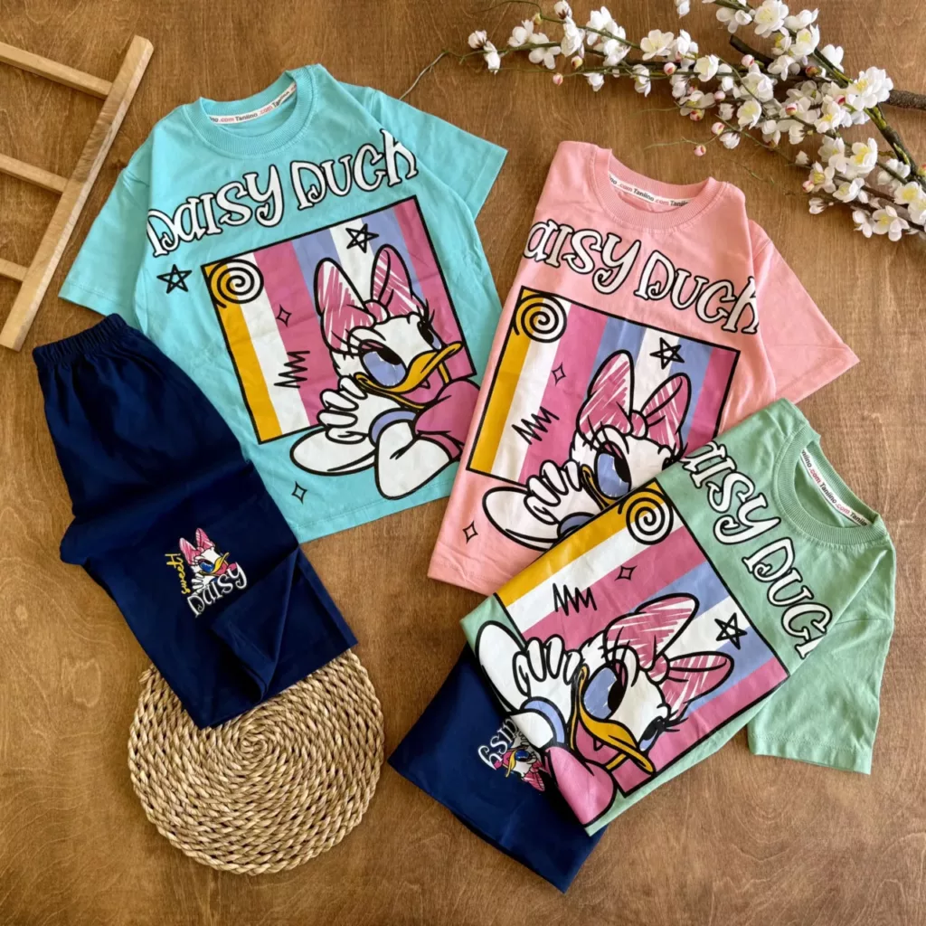 تیشرت شلوارک اردک Daisy Duck سایز 35 تا 65 کد 6694