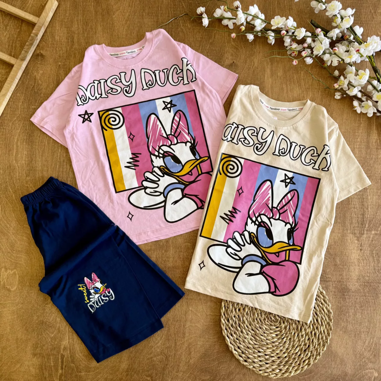 تیشرت شلوارک اردک Daisy Duck سایز 35 تا 65 کد 6694