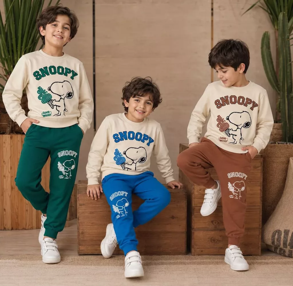 بلوز شلوار اسنوپی good mood سایز 35 تا 50 کد 6776