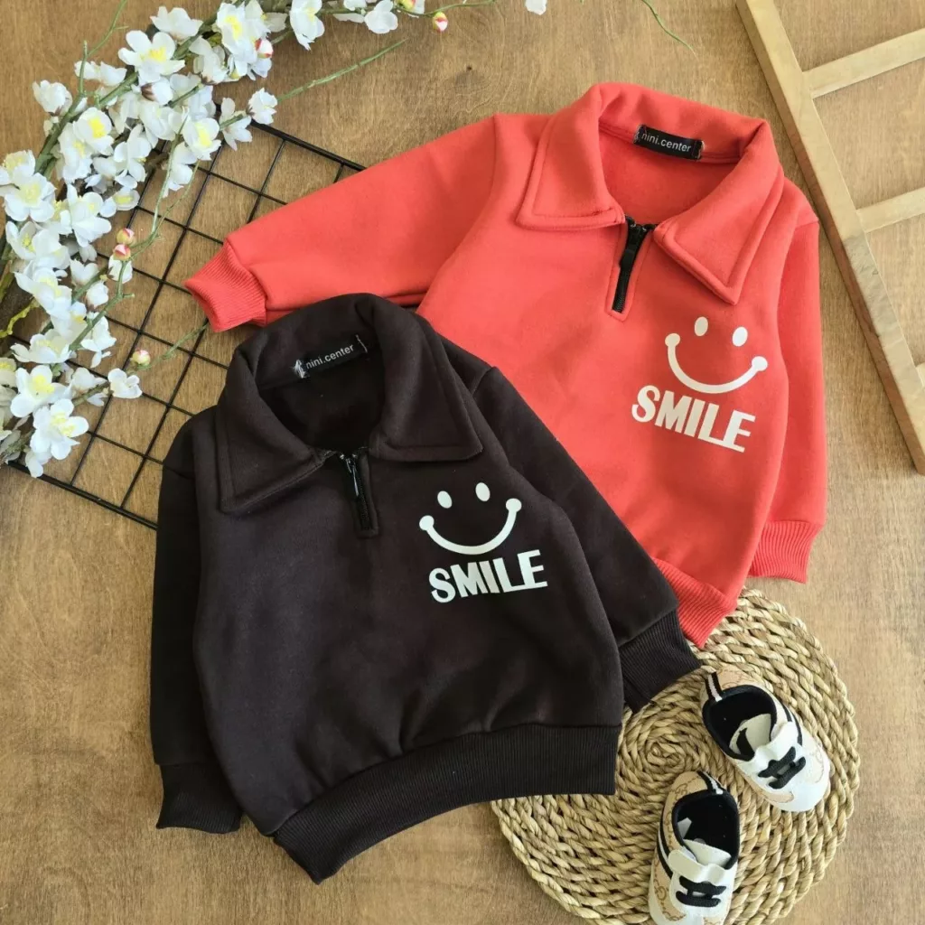 بلوز توکرکی یقه شکاری نیم زیپ لبخند Smile  کد 6966